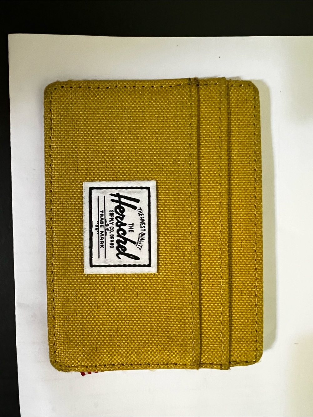 Herschel Supply Company Mustard Canvas Card Sleeve
